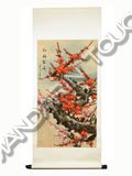 Scroll Painting - Plum Blossoms Brave Snow