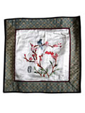 Silk Embroidery Mat - Magpie on Plum Blossom Stem