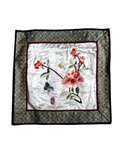 Silk Embroidery Mat - Butterfly Lovers flying among Peonies
