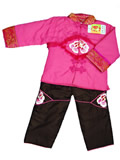 Girl's Peony Wadded Mandarin Suit