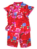 Girl's Floral Mandarin Suit