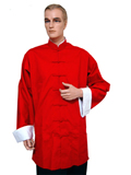 Folding Sleeves Mandarin Shirt