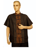 Short-Sleeved Longevity Patch Mandarin Shirt