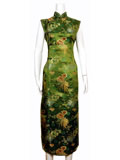 Sleeveless Floral Longevity Cheongsam