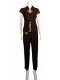 Short-Sleeved Xiangyunsha Silk Pant Suit