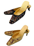 Multicolor Paillettes and Beads High-Heel Dress Shoes